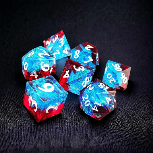 Blood & Water Resin Dice Set (7 Pieces)